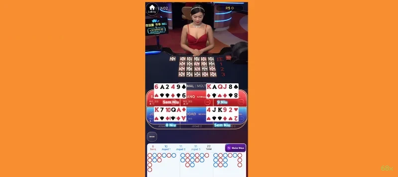 Cassino ao vivo 68x dealers